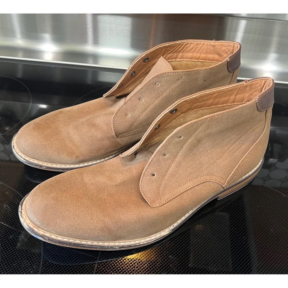 Madden Men M-Gamma Tan Faux Suede Chukka Desert Boots Size 11 Round Toe Casual